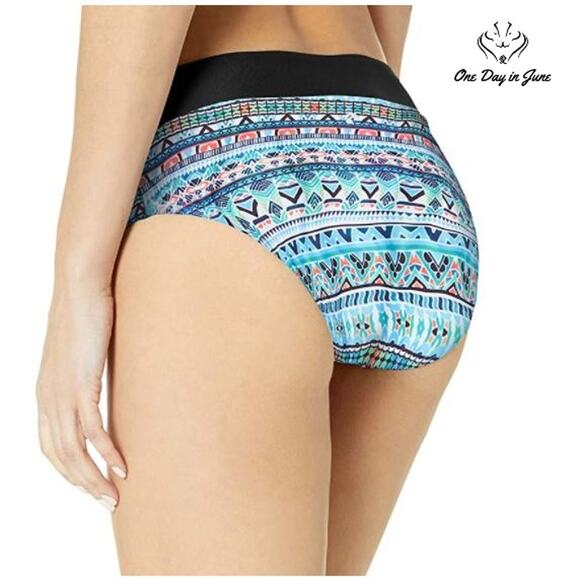 Next Splice Midrise Full Bikini Bottom Swimsuit Size XL - Picture 2 of 4